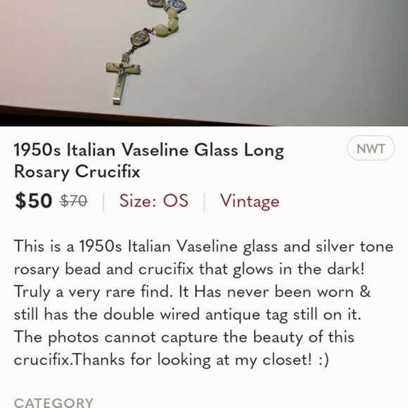 1950s Italian Long Rosary Crucifix - Picture 9 of 12